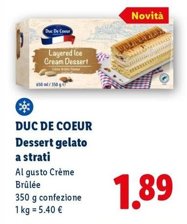 Duc De Coeur - Dessert Gelato A Strati