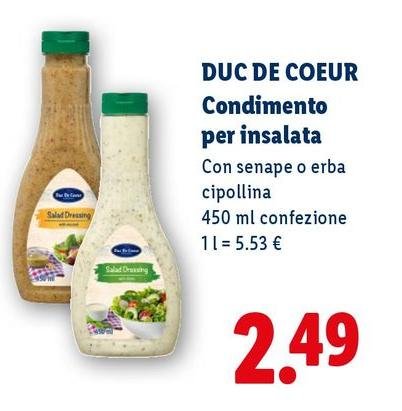 Duc De Coeur - Condimento Per Insalata