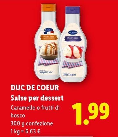 Duc De Coeur - Salse Per Dessert