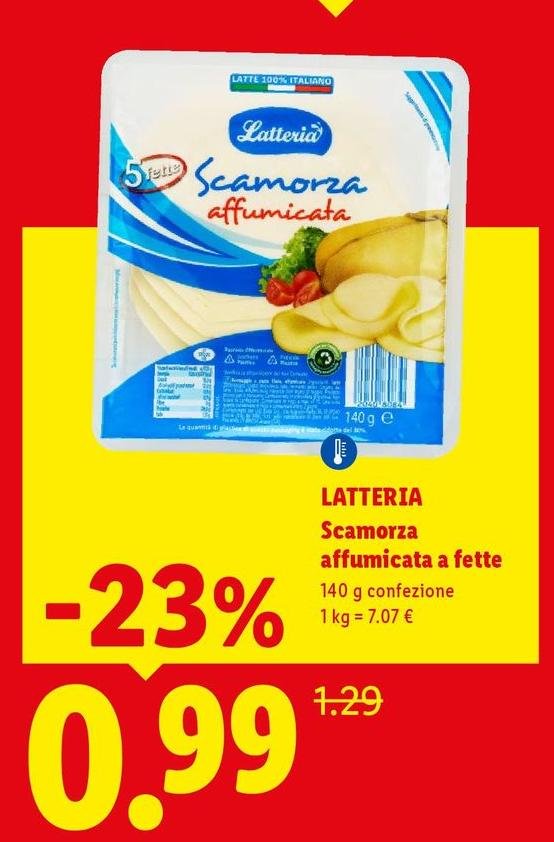 Latteria - Scamorza Affumicata A Fette
