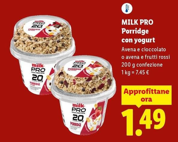 Milk Pro - Porridge Con Yogurt