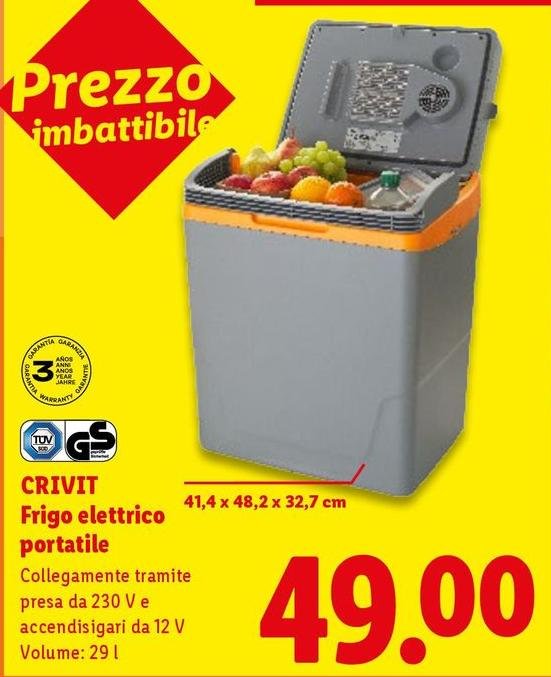 Crivit - Frigo Elettrico Portatile