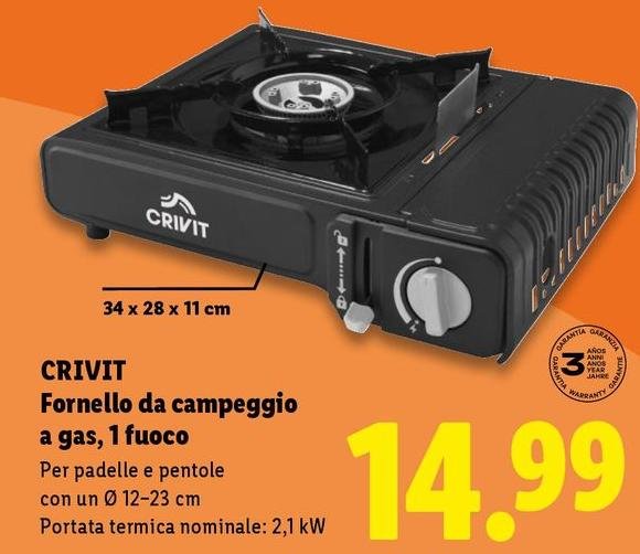 Crivit - Fornello Da Campeggio A Gas