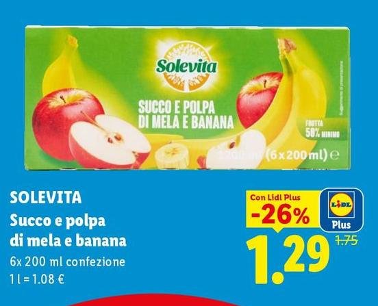 Solevita - Succo E Polpa Di Mela E Banana