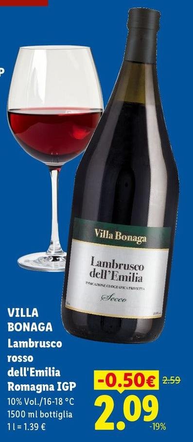 Villa Bonaga - Lambrusco Rosso Dell' Emilia Romagna Igp