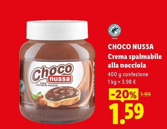 Choco Nussa - Crema Spalmabile Alla Nocciola