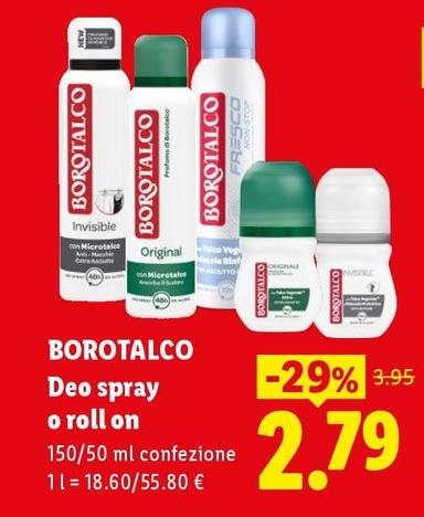 Borotalco - Deo Spray O Roll On