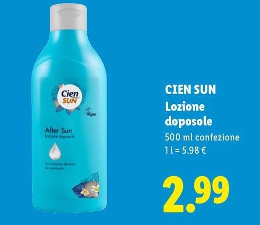 Cien Sun - Lozione Doposele
