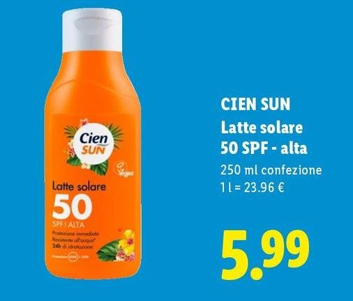 Cien Sun - Latte Solare 50 Spf - Alta
