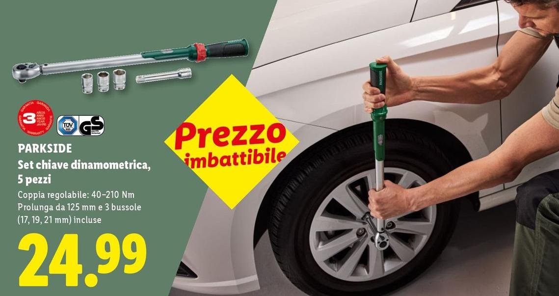 Parkside - Set De Chiave Dinamometrica, 5 Pezzi