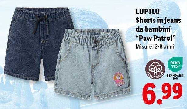 Lupilu - Shorts In Jeans Da Bambini "Paw Patrol"