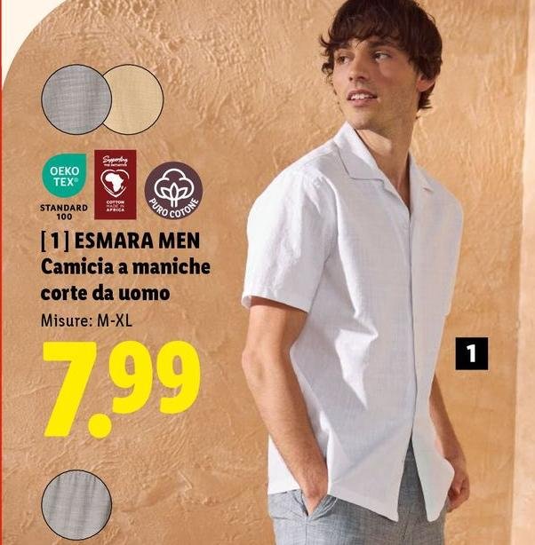 Esmara Men - Camicia A Manicha Corte Da Uomo