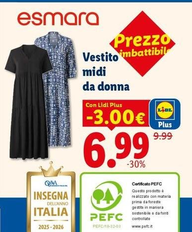 Esmara - Vestito Midi Da Donna