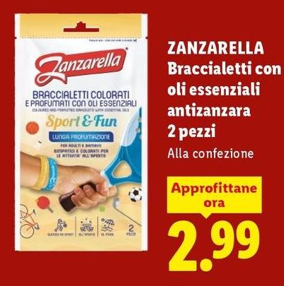 Zanzarella - Braccialetti Con Oli Essenziali Antizanzara 2 Pezzi