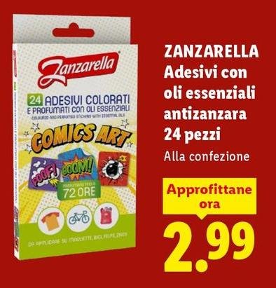Zanzarella - Adesivi Con Oli Essenziali Antizanzara 24 Pezzi