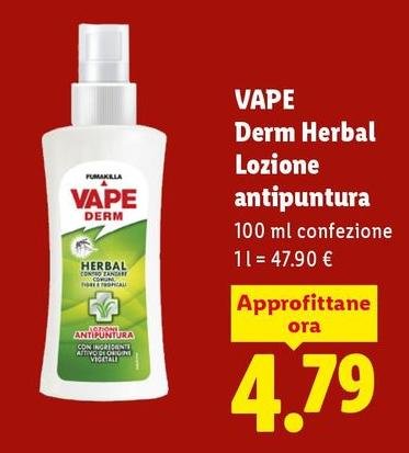 Vape - Derm Herbal Lozione Antipuntura
