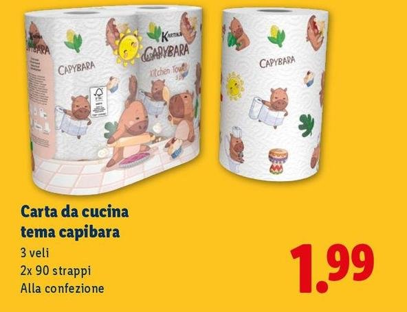 Carta Da Cucina Tempa Capibara
