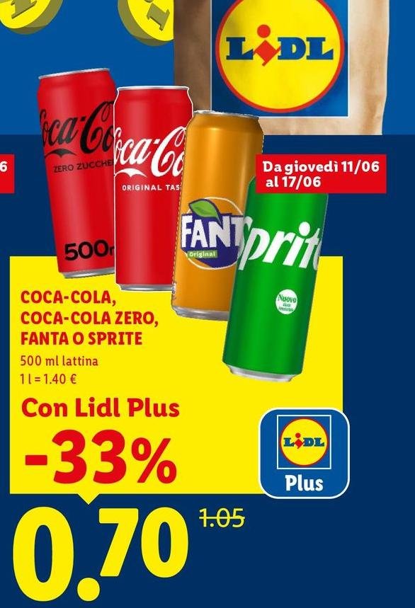 Coca-Cola, Coca-Cola Zero, Fanta O Sprite