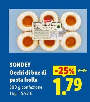 Sondey - Occhi Di Bue Di Pasta Frolla