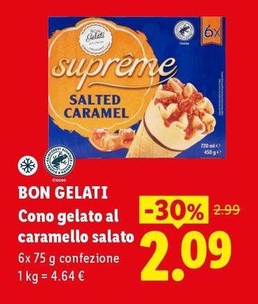Bon Gelati - Cono Gelato Al Caramello Salato