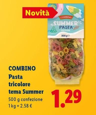 Combino - Pasta Tricolore Tema Summer