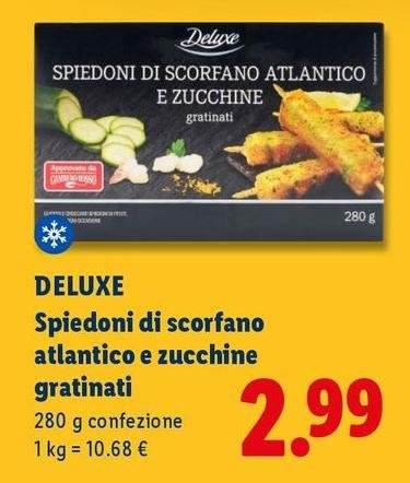 Deluxe - Spiedoni Di Scorfano Atlantico E Zucchine Gratinati