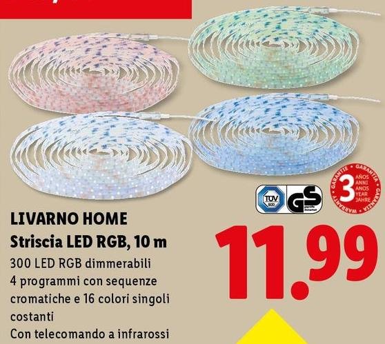 Livarno Home - Striscia Led RGB, 10 M