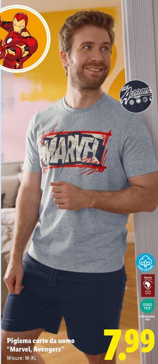 Pigiama Corto Da Uomo ''Marvel/Avengers''