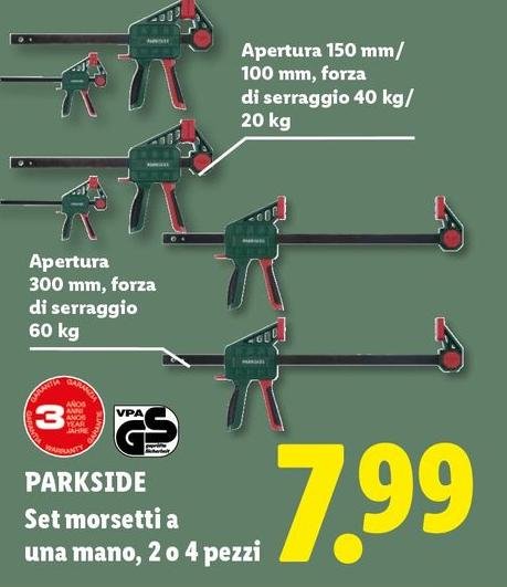 Parkside - Set Morsetti A Una Mano