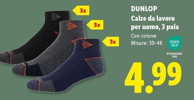 Dunlop - Calze Da Lavoro Per Uomo