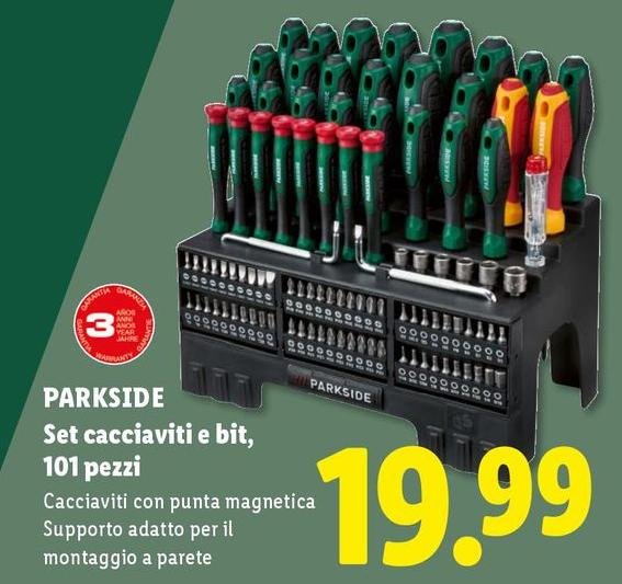 Parkside - Set Cacciaviti E Bit