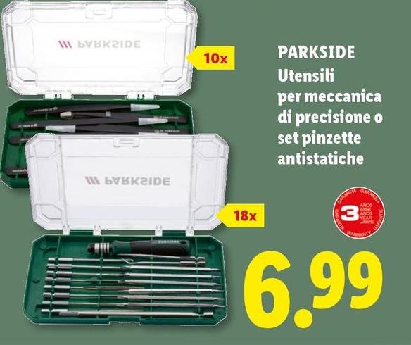 Parkside - Utensili Per Meccanica Di Precisione O Set Pinzette Antistatiche
