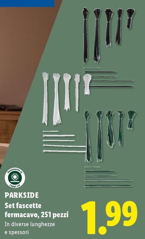 Parkside - Set Fascette Fermacavo
