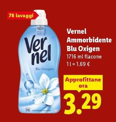 Vernel - Ammorbidente Blu Oxigen