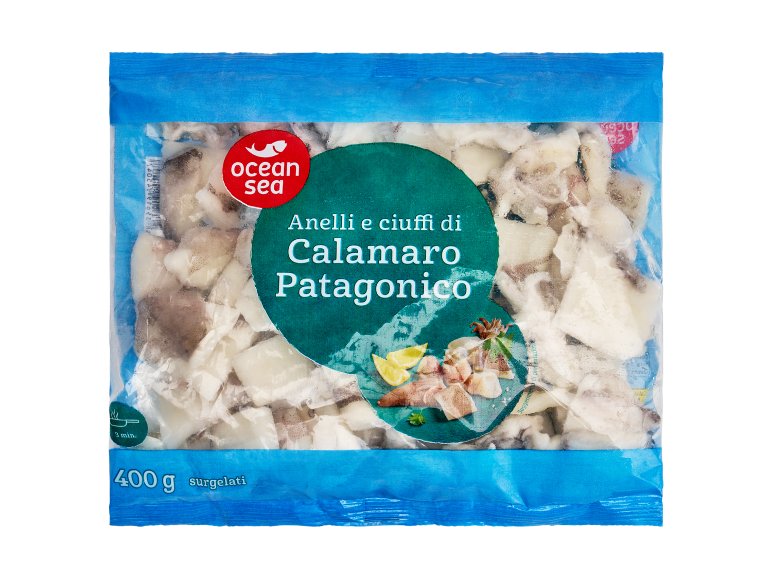 Anelli e ciuffi di calamaro Patagonico
