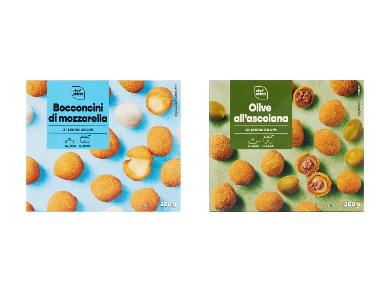 Bocconcini di mozzarella o olive all'ascolana