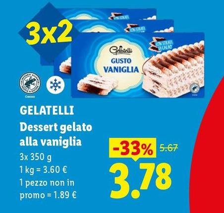 Gelatelli - Dessert Gelato Alla Vaniglia