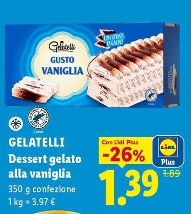 Gelatelli - Dessert Gelato Alla Vaniglia