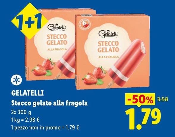 Gelatelli - Stecco Gelato Alla Fragola