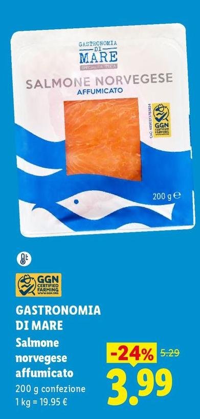Gastronomia Di Mare - Salmone Norvegese Affumicato