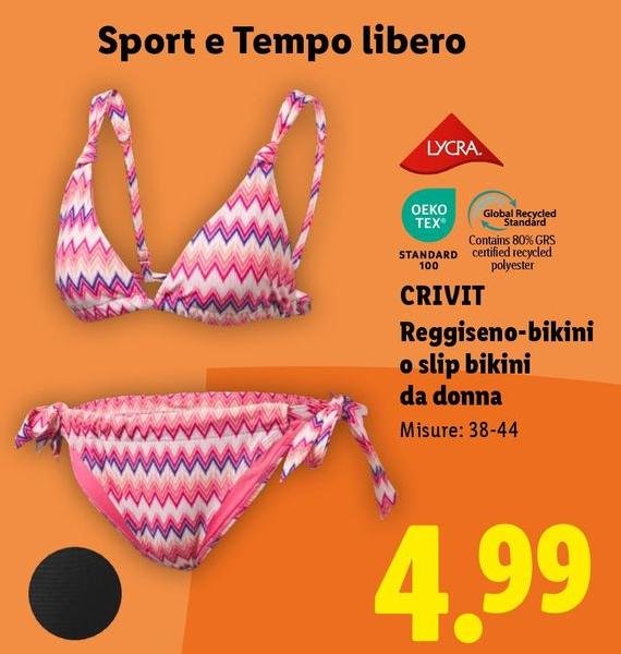 Crivit - Reggiseno/Bikini O Slip Bikini Da Donna
