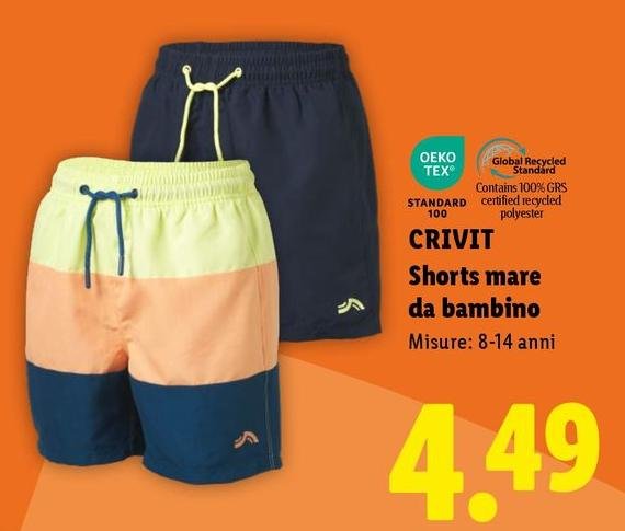 Crivit - Shorts Mare Da Bambino