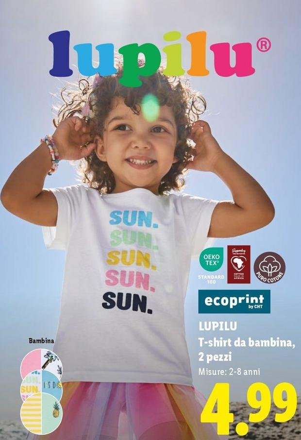 Lupilu - T-shirt De Bambina, 2 Pezzi