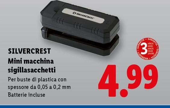 Silvercrest - Mini Macchina Sigillasacchetti