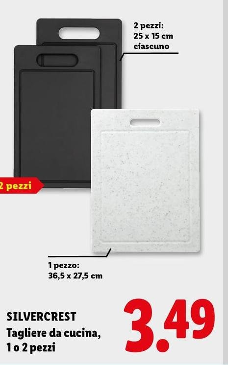Silvercrest - Tagliere Da Cucina, 1 O 2 Pezzi