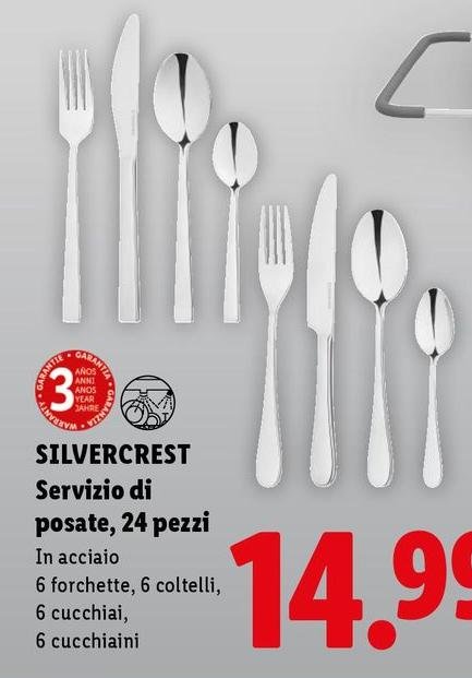Silvercrest - Servizio Di Posate, 24 Pezzi