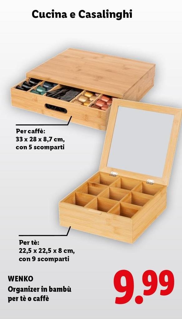 Wenko - Organizer In Bambu Per Te O Caffe