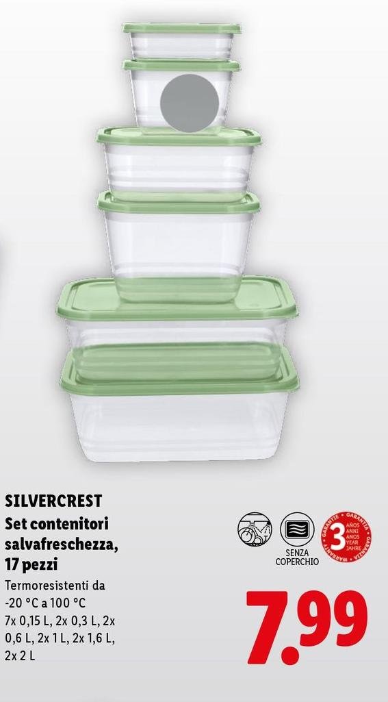 Silvercrest - Set Contenitori Salvafreschezza, 17 Pezzi