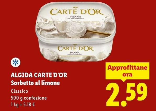 Algida - Carte D'Or Sorbetto Al Limone