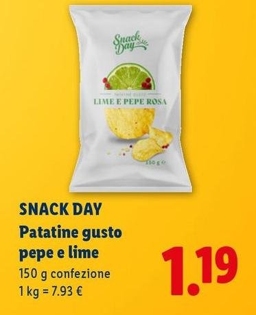 Snack Day - Patatine Gusto Pepe E Lime